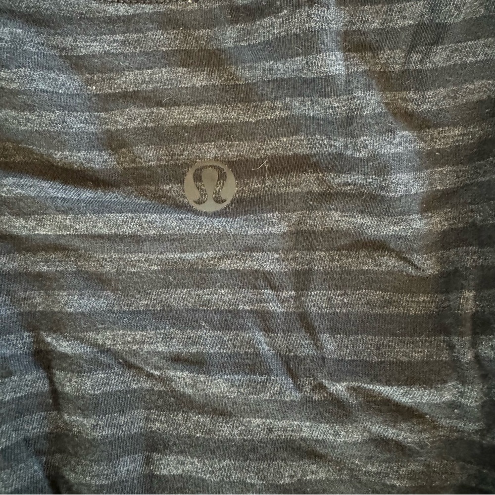 Lululemon Anytime Black Heather/Black Stripe Size S/M
Ruched Dress - Picture 6 of 6